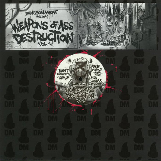 Image of Front Cover of 12" - VG+/VG - VARIOUS, Weapons Of Ass Destruction Vol 1 (Dungeon Meat ; DMT 07, UK 2018, Stickered Company Sleeve), few light scuffs/marks - minor. original stickered sleeve - opened shrink ,  - 3746043S