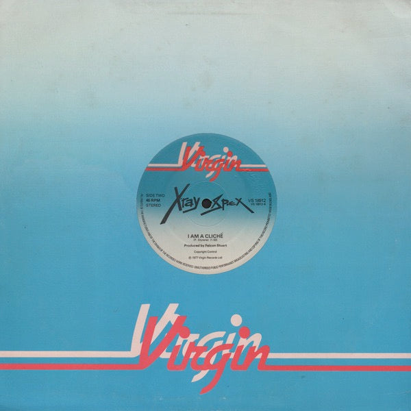 Image of Back Cover of 12" - /G+ - X-RAY SPEX, Oh Bondage Up Yours / I Am A Cliche (Virgin; VS 18912, UK 1977, Missing the Company Sleeve), ,  - 3726036E