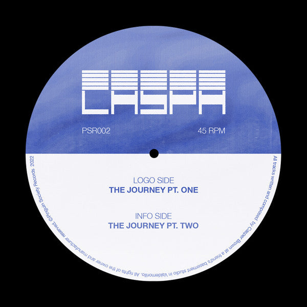 Image of Label Cover of 12" EP - VG+/VG+ - CASPA, The Journey (Pinguin Society Records; PSR002, Belgium 2023 Reissue), ,  - 3746096S