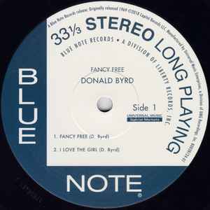 Image of Label Cover of LP - VG+/VG+ - DONALD BYRD, Fancy Free (Blue Note; B0028724-01, US 2018 Reissue, Pasteback Sleeve, NO Booklet, 180 Gram Vinyl, NO Obi), ,  - 3746051S