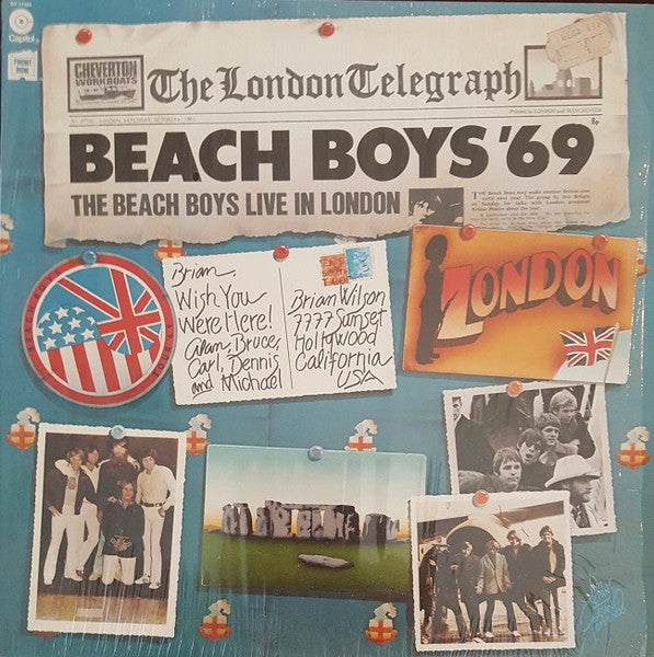 Image of Front Cover of LP - VG/VG - THE BEACH BOYS, Beach Boys '69 (The Beach Boys Live In London) (Capitol Records; ST-11584, US 1976 Reissue, Los Angeles Pressing), Hole punched sleeve,  - 3716054C