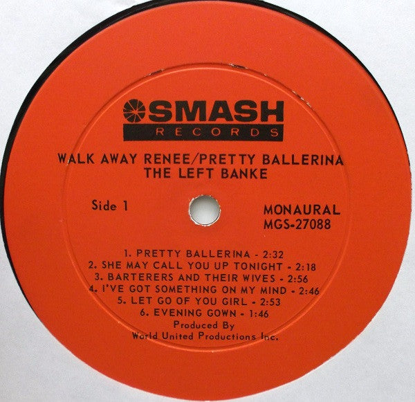 Image of Label Cover of LP - VG/G+ - THE LEFT BANKE, Walk Away Ren e / Pretty Ballerina (Smash Records; MGS 27088, US 1967), Edge Wear,  - 3746137S