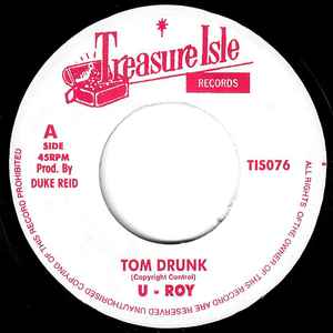 Image of Front Cover of 7" - /VG+ - U - ROY / NORA DEAN, Tom Drunk / Angie La La (Treasure Isle; TIS076, UK ), Light marks only,  - 3756081S