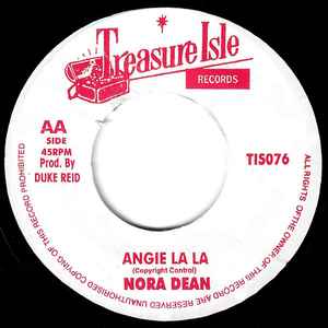 Image of Back Cover of 7" - /VG+ - U - ROY / NORA DEAN, Tom Drunk / Angie La La (Treasure Isle; TIS076, UK ), Light marks only,  - 3756081S
