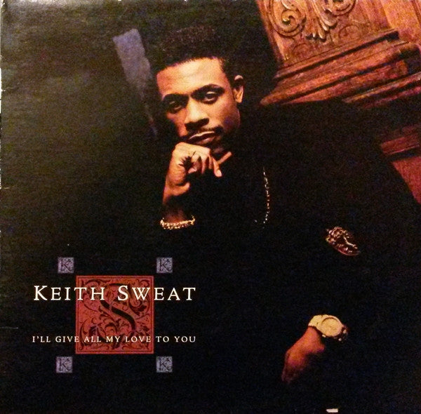 Image of Front Cover of LP - VG+/VG+ - KEITH SWEAT, I'll Give All My Love To You (Elektra; 60861-1, US 1990, Inner), ,  - 3746147S
