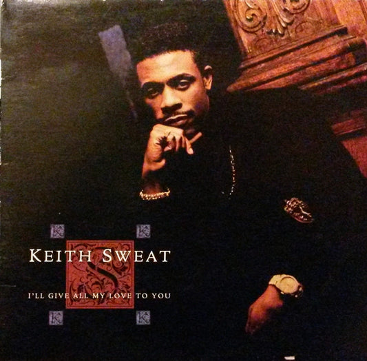 Image of Front Cover of LP - VG+/VG+ - KEITH SWEAT, I'll Give All My Love To You (Elektra; 60861-1, US 1990, Inner), ,  - 3746147S