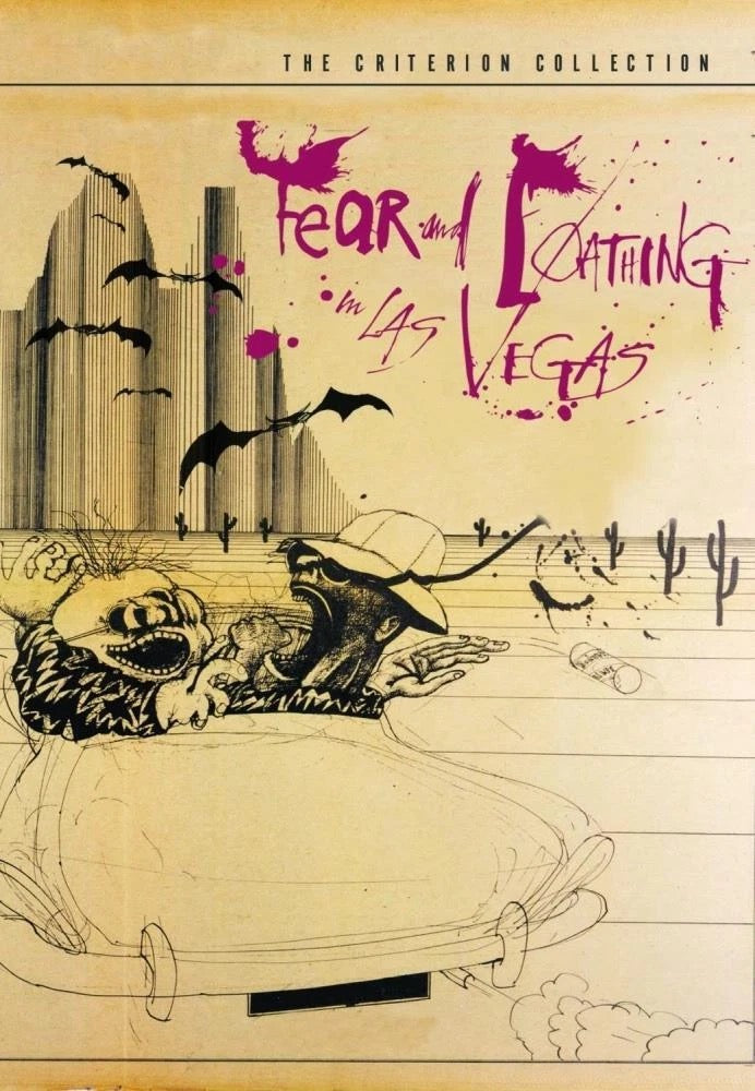 Image of Front Cover of 2xDVD - VG+/VG+ - RALPH STEADMAN, JOHNNY DEPP, Fear and Loathing in Las Vegas (The Criterion Collection; 175, US , Slipcase, Region 1 US), ,  - 3636102E
