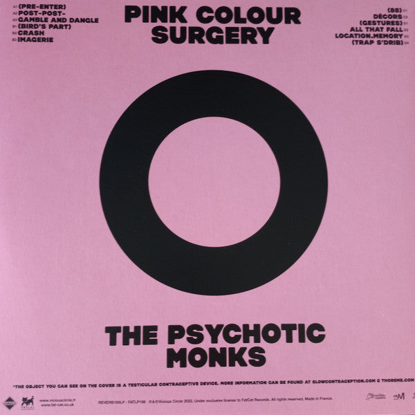 Image of Back Cover of 2xLP - VG+/EX - THE PSYCHOTIC MONKS, Pink Colour Surgery (Vicious Circle; REVERB165LP, France 2023, Gatefold, 2 Inners), Light Stains On One Inner,  - 3746145S