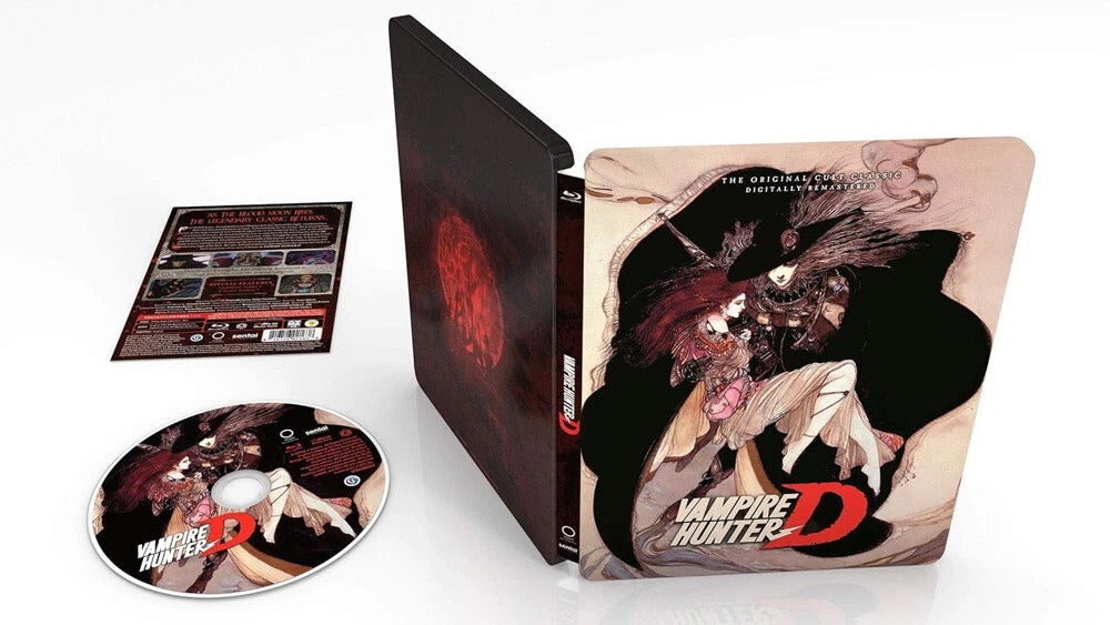 Image of Front Cover of Blu-Ray - VG+/VG+ - YOSHIAKI KAWAJIRI, Vampire Hunter D (Sentai Filmworks; , US 2020, Steelbook, Region A US, digitally remastered ), ,  - 3636103E