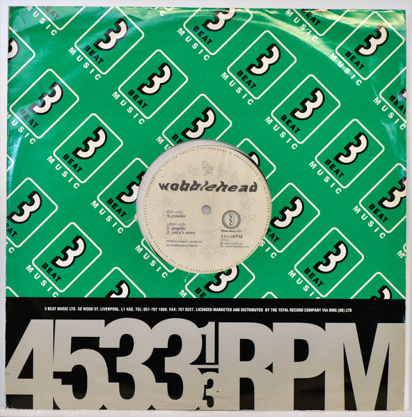Image of Front Cover of 12" - G/G+ - WOBBLEHEAD, Crawler (3 Beat Music; 3BTT20, UK 1993, Company Sleeve), ,  - 3746152S
