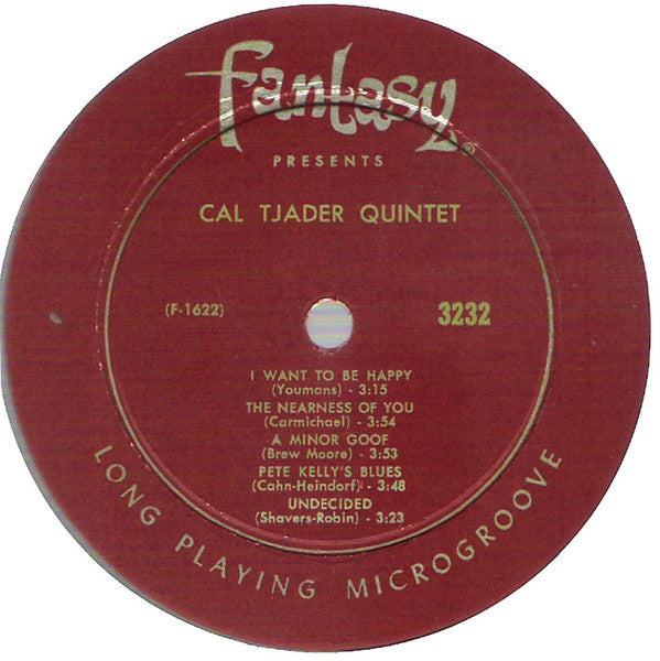 Image of Label Cover of LP - VG/VG - CAL TJADER QUINTET, Cal Tjader Quintet (Fantasy; 3232, US 1956), Sleeve in strong VG, vinyl has light marks only.,  - 3746155S