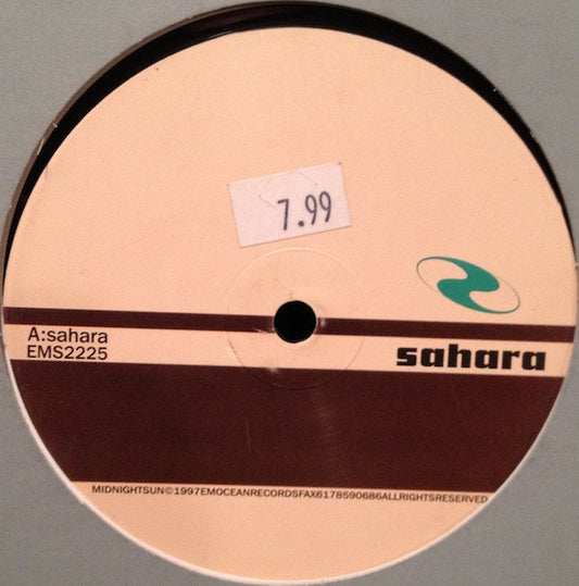 Image of Front Cover of 12" - /VG - MIDNIGHT SUN, Sahara / Desert Storm (Emocean Records; ems 2225, US 1997), few storage marks both sides plus the odd whispy hairline. sticker on label,  - 3746195S