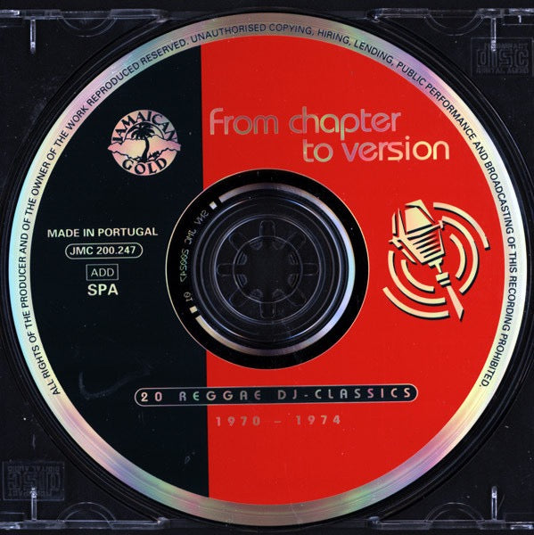 Image of Label Cover of CD - VG+/VG - VARIOUS, From Chapter To Version - 20 Reggae DJ Classics (Jamaican Gold; JMC 200.247, Portugal 1998, Jewel Case), ,  - 3636030E