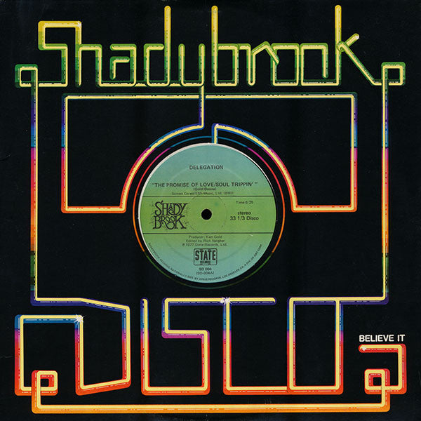 Image of Front Cover of 12" - VG/EX - DELEGATION, The Promise Of Love / Soul Trippin' (Shadybrook Records; SD 004, US 1978), ,  - 3726113E