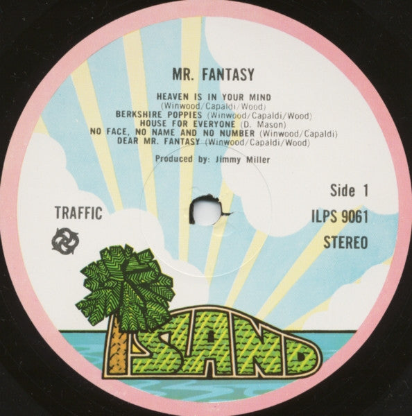 Image of Label Cover of LP - VG/VG+ - TRAFFIC, Mr. Fantasy (Island Records; ILPS9061, UK 1971 Reissue, Gatefold, Pink Rim, Porky, A3 B3 Matrix), ,  - 3746244S