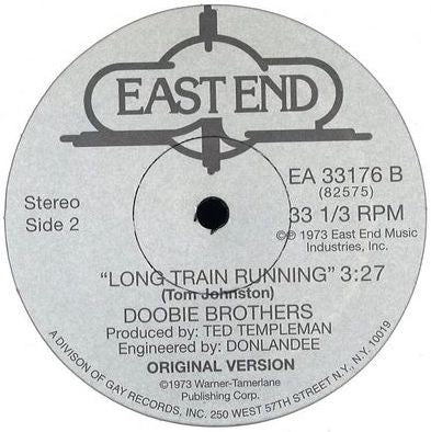 Image of Back Cover of 12" - /VG+ - DOOBIE BROTHERS, Long Train Running (East End; EA 33176, US 2008 Reissue, Plain Sleeve, Unofficial), ,  - 3716166C