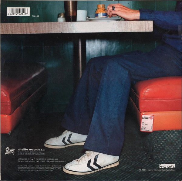 Image of Back Cover of 12" - G+/G+ - MR. OIZO, Flat Beat (No Disc; ND 199, Italy 1999, Picture Sleeve), Light marks and scuffs. Sleeve is worn and creased with notable corner and edge damage.,  - 3716151C
