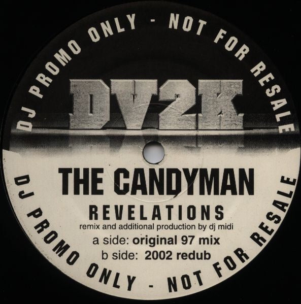 Image of Front Cover of 12" - /G+ - THE CANDYMAN, Revelations (DV2K; DV2K003, UK 2002, Promo), Extensive marks and scuffs across each disc. Marker on white label side.,  - 3716152C