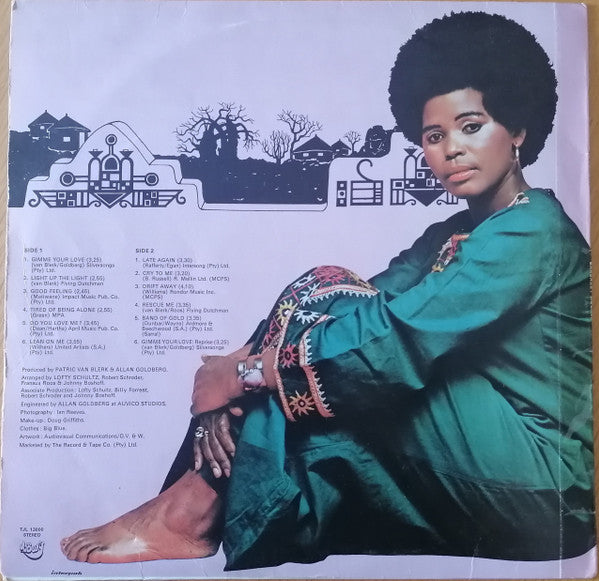 Image of Back Cover of LP - VG/VG - MARGARET SINGANA, Lady Africa (Jo'Burg; TJL 13000, South Africa 1973), ,  - 3726123E