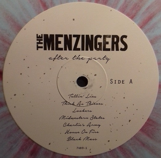Image of Label Cover of LP - EX/EX - THE MENZINGERS, After The Party (Epitaph ; 7489-1, Europe 2017, Inner, Blue Vinyl With Red Splatter), ,  - 3726180E