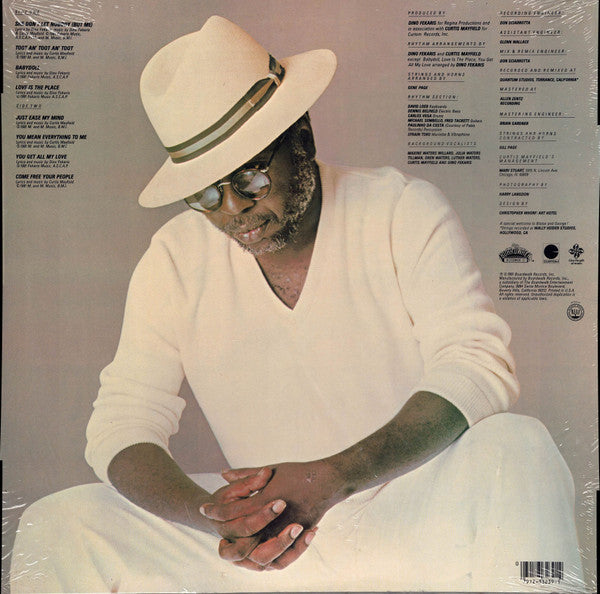Image of Back Cover of LP - VG/EX - CURTIS MAYFIELD, Love Is The Place (The Boardwalk Entertainment Co; NB1-33239, US 1981, Company Inner), ,  - 3726128E