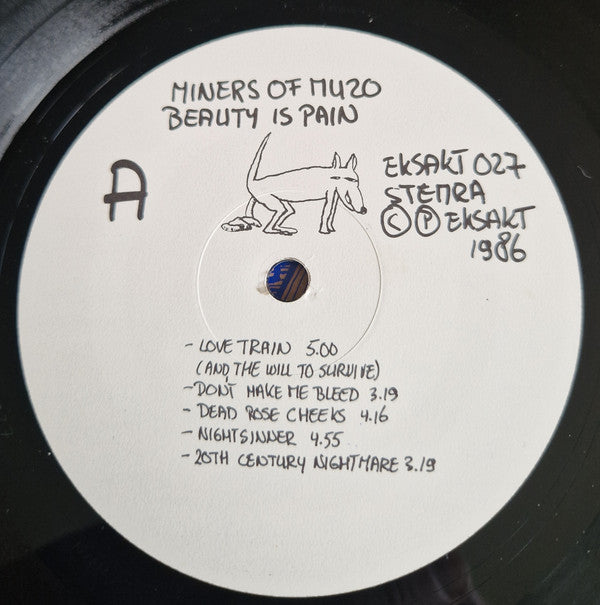 Image of Label Cover of LP - VG+/EX - MINERS OF MUZO, Beauty Is Pain (Eksakt Records ; EKSAKT 027, Netherlands 1986, Insert), ,  - 3726171E