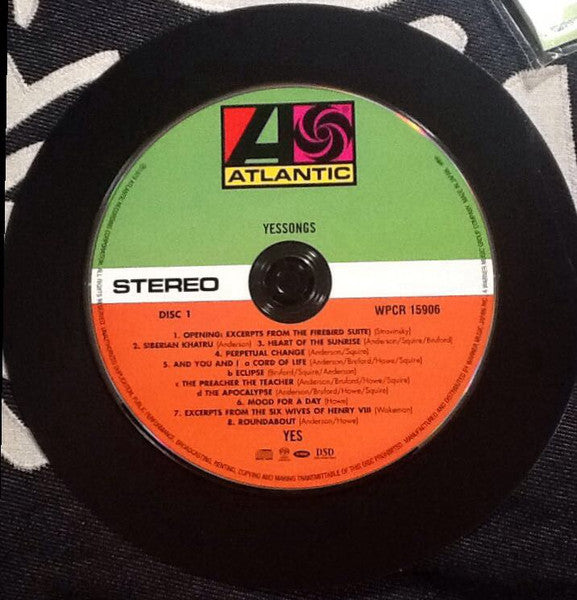 Image of Label Cover of 2xCD - VG+/VG+ - YES, Yessongs (Atlantic; WPCR-15906/7, Japan 2014, Book Sleeve, 2 Inserts, SACD), One display card inside has a crease ,  - 3736071E