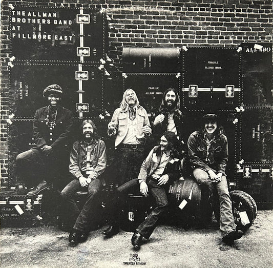 Image of Front Cover of LP - VG/VG - THE ALLMAN BROTHERS BAND, The Allman Brothers Band At Fillmore East (Capricorn Records Tan Picture Labels; 2CX 0131, US 1974 Reissue, Gatefold, Company Inners), Strong VG throughout. ,  - 3716181C