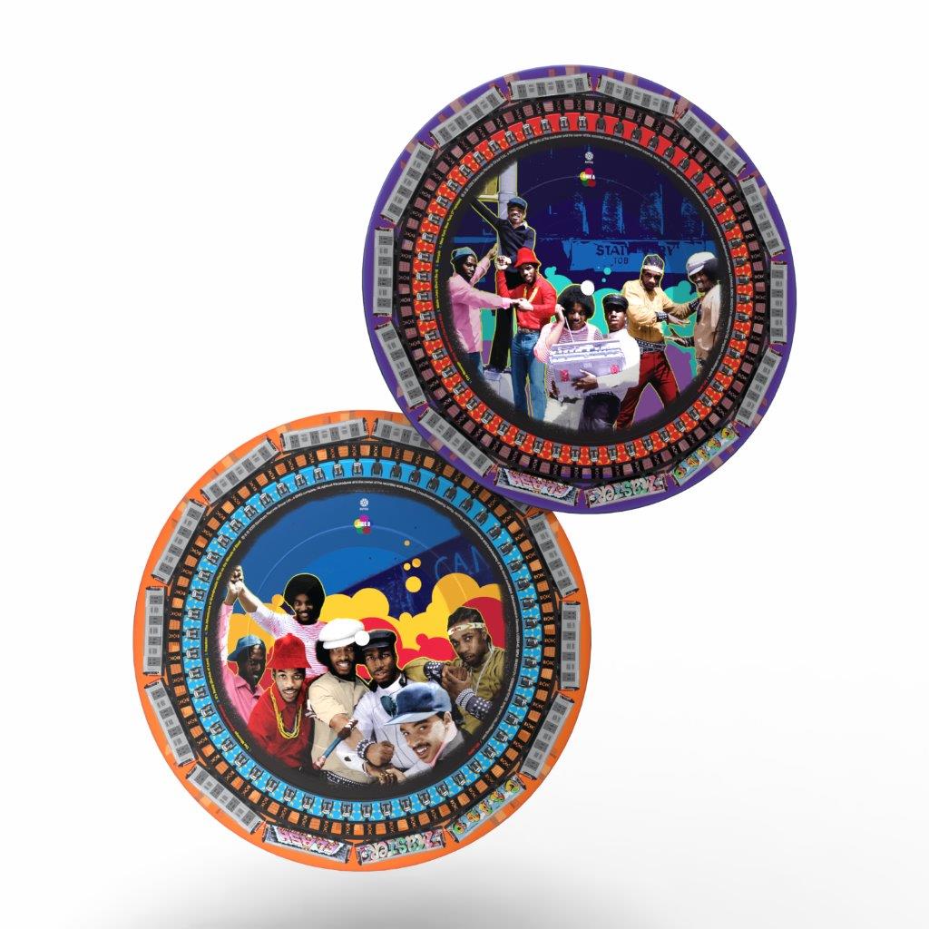 Image of Back Cover of 12" - NEW/NEW - GRAND MASTER FLASH & THE FURIOUS FIVE, The Breaks: Grandmaster Flash & The Furious Five Definitive Collection (BMG; 964270731, UK 2026 , Limited Edition 180g Zoetrope Picture Disc), , "Grandmaster Flash & The Furious Five were a pioneering hip hop group formed in the South Bronx, New York City. Known for innovative DJ techniques and socially conscious lyrics. Inducted into the Rock and Roll Hall of Fame in 2007. - C