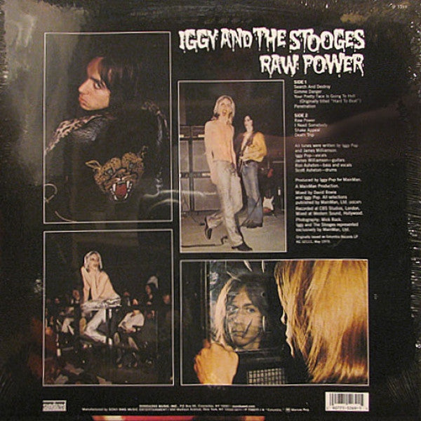 Image of Back Cover of LP - EX/EX - IGGY AND THE STOOGES, Raw Power (Sundazed; 5269, US 2010 Reissue, Inner), Opened Instore, Still In Stickered Shrinkwrap, Inner Split,  - 3726144E