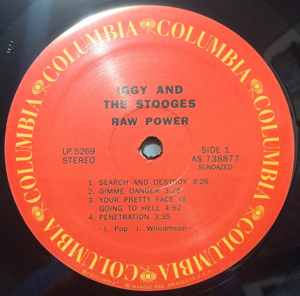 Image of Label Cover of LP - EX/EX - IGGY AND THE STOOGES, Raw Power (Sundazed; 5269, US 2010 Reissue, Inner), Opened Instore, Still In Stickered Shrinkwrap, Inner Split,  - 3726144E