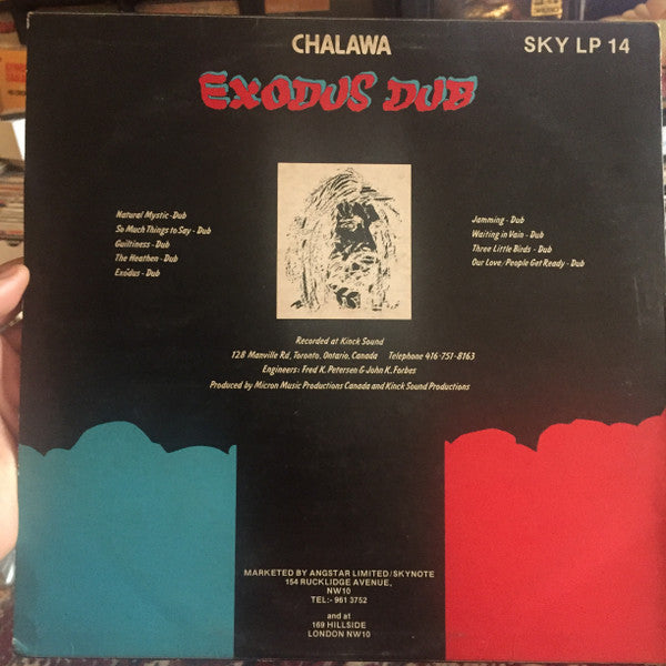 Image of Back Cover of LP - VG/VG+ - CHALAWA, Exodus Dub (Sky Note; SKY LP 14, UK 1977), ,  - 3726227E