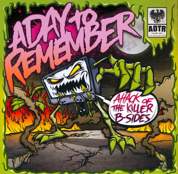 Image of Front Cover of 10" EP - EX/EX - A DAY TO REMEMBER, Attack Of The Killer B-Sides (Craft Recordings; 00888072670211, Europe 2025 Reissue, Inner, Orange Vinyl, Ltd to 2000, 15th Anniversary Edition), Opened Instore, Still In Stickered Shrinkwrap,  - 3745262S