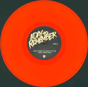 Image of Label Cover of 10" EP - EX/EX - A DAY TO REMEMBER, Attack Of The Killer B-Sides (Craft Recordings; 00888072670211, Europe 2025 Reissue, Inner, Orange Vinyl, Ltd to 2000, 15th Anniversary Edition), Opened Instore, Still In Stickered Shrinkwrap,  - 3745262S