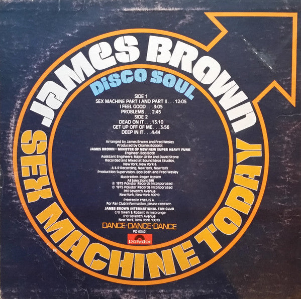 Image of Back Cover of LP - VG/EX - JAMES BROWN, Sex Machine Today (Polydor Red Label; PD 6042, US 1975), Opened in-store.Sleeve has corner cut, and a minor crease.,  - 4126151E