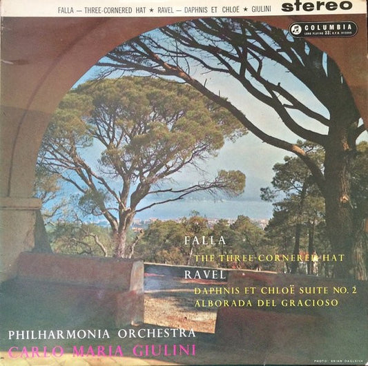 Image of Front Cover of LP - VG/VG - CARLO MARIA GIULINI, PHILHARMONIA ORCHESTRA, Falla: The Three-Cornered Hat / Ravel: Daphnis Et Chlo  Suite No. 2, Alborada Del Gracioso (Columbia; SAX 2341, UK 1960, Laminated Flipback Sleeve), Strong VG Throughout. Minor Surface Noise,  - 3726283E