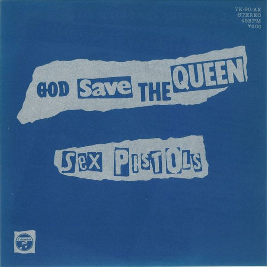 Image of Front Cover of 7" - VG/VG - SEX PISTOLS, God Save The Queen (Columbia; YK-90-AX, Japan 1977, Insert & Columbia Company Inner), Light hairlines. Small tear to die-cut of inner and very slight discolouration. Insert is VG+. ,  - 3756161S
