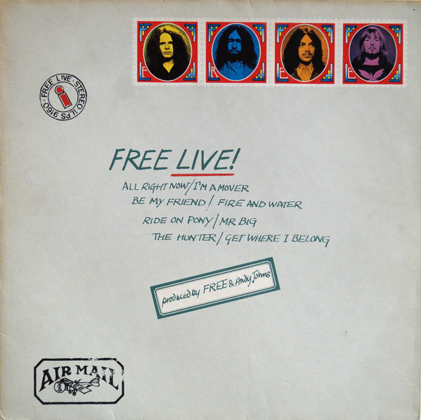 Image of Front Cover of LP - VG/VG - FREE, Free Live (Island Pink Rim; ILPS 9160, UK 1972, Envelope Sleeve), ,  - 3726322E