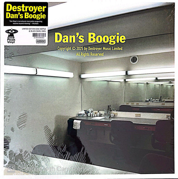 Image of Front Cover of LP - VG+/VG+ - DESTROYER, Dan's Boogie (Merge Records; MRG869, US 2025, Inner, Coke Bottle Clear & Black Swirl Vinyl), Still in hype stickered shrinkwrap. Slightly dished, DNAP.,  - 3716215C