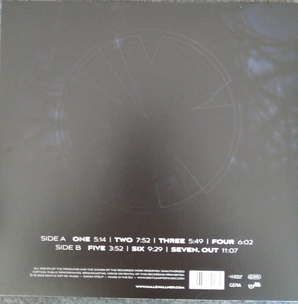 Image of Back Cover of LP - EX/EX - KARLHEINZ WALLNER, Voices (Gentle Art Of Music; GAOM 072LP, Europe 2022, Inner, 180 Gram Clear Vinyl, member of Blind Ego, RPWL, Violet District...), Opened Instore, Still In Stickered Shrinkwrap,  - 3746371S