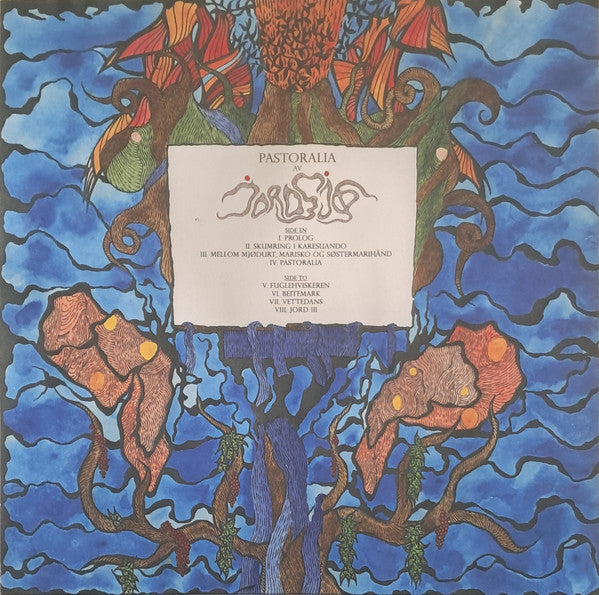 Image of Back Cover of LP - EX/EX - JORDSJ , Pastoralia (Karisma Records; KAR213LPC2, Norway 2022 Reissue, Gatefold, Insert, Dark Forest Green Vinyl), Opened Instore, Still In Stickered Shrinkwrap,  - 3746372S
