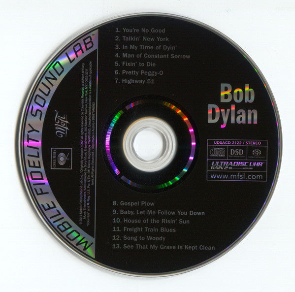 Image of Label Cover of CD - M/M - BOB DYLAN, Bob Dylan (Mobile Fidelity Sound Lab; UDSACD 2122, US , Card Sleeve, SACD Limited Edition), Sealed,  - 3736069E