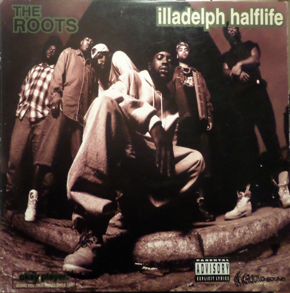 Image of Front Cover of LP - VG/G+ - THE ROOTS, Illadelph Halflife (DGC; DGC2-24972, US 1996), Marks on disc. Plays well. Wear to sleeve (especially at edge) & ringwear. Sticker residue on labels.,  - 3726388E