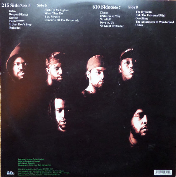 Image of Back Cover of LP - VG/G+ - THE ROOTS, Illadelph Halflife (DGC; DGC2-24972, US 1996), Marks on disc. Plays well. Wear to sleeve (especially at edge) & ringwear. Sticker residue on labels.,  - 3726388E
