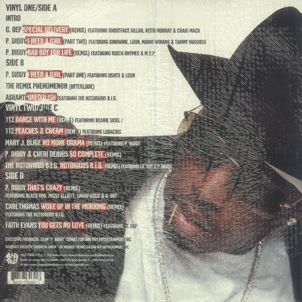 Image of Back Cover of LP - VG/VG+ - VARIOUS, P. Diddy & Bad Boy Records Present...We Invented The Remix (Bad Boy Entertainment; 78612-73062-1, US 2002), ,  - 3726389E