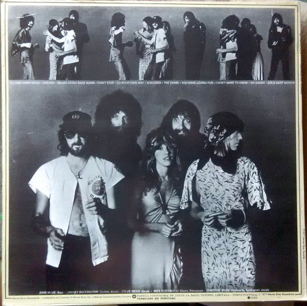 Image of Back Cover of LP - VG/VG - FLEETWOOD MAC, Rumours (Warner Bros. Records; LP-S-65-23, Portugal 1977, Insert), Hairlines, ring wear,  - 3746379S