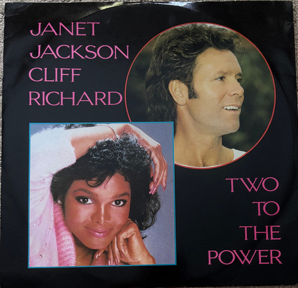 Image of Front Cover of 12" - VG/VG - JANET JACKSON & CLIFF RICHARD, Two To The Power Of Love (A&M Records; AMX 210, UK 1984), Hairlines. Ringwear on sleeve,  - 3726397E
