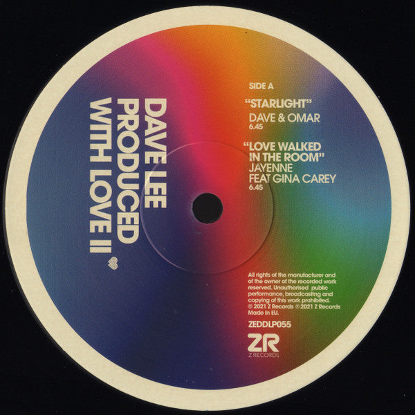 Image of Label Cover of 2xLP - VG+/VG+ - DAVE LEE, Produced With Love II (Z Records ; ZEDDLP055, UK 2022, Gatefold), ,  - 3746433S