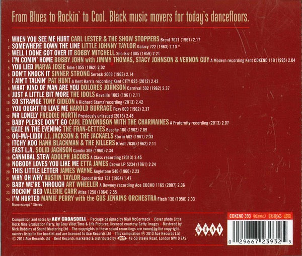 Image of Back Cover of CD - VG+/VG+ - VARIOUS, New Breed Blues With Black Popcorn (Kent Dance; CDKEND 393, UK 2013, Jewel Case), ,  - 3716369C