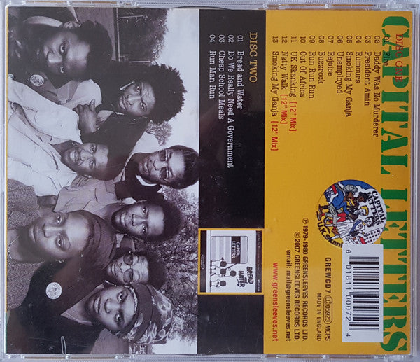Image of Back Cover of 2xCD - VG+/VG+ - CAPITAL LETTERS, Headline News (Greensleeves Records; GREWCD7, UK 2007, Jewel Case, Booklet), ,  - 3736015E